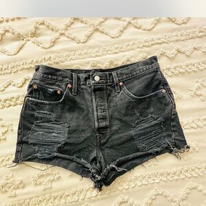 Levi's Women's Black Denim Shorts